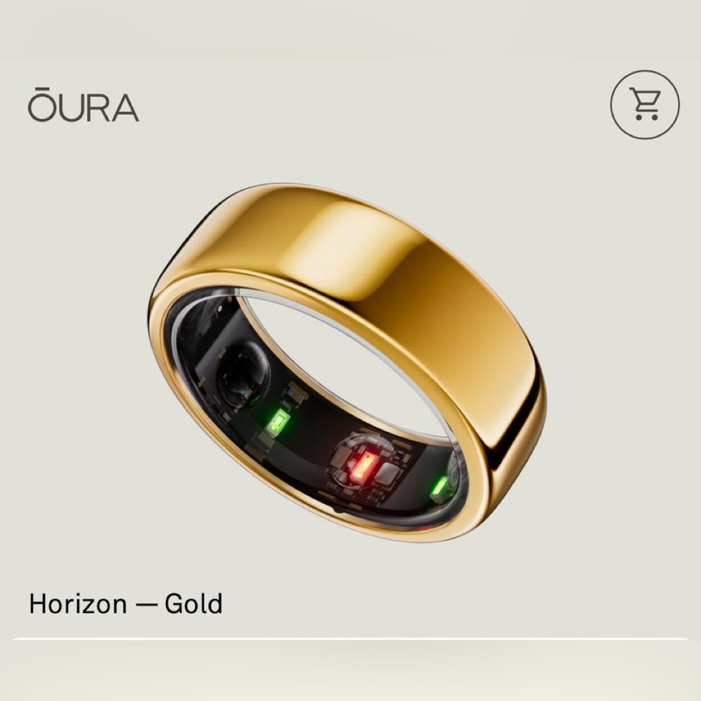 USED Oura Ring 3 Horizon Gold SIZE 9